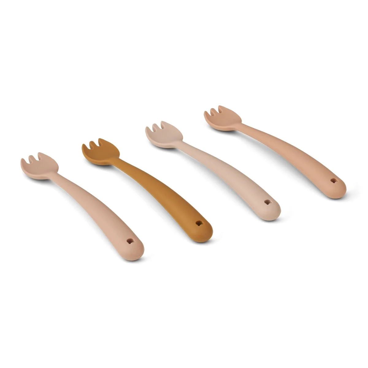 Liewood Kindergabel-Set Scott „Rose multi mix“ aus Silikon, 4-teilig