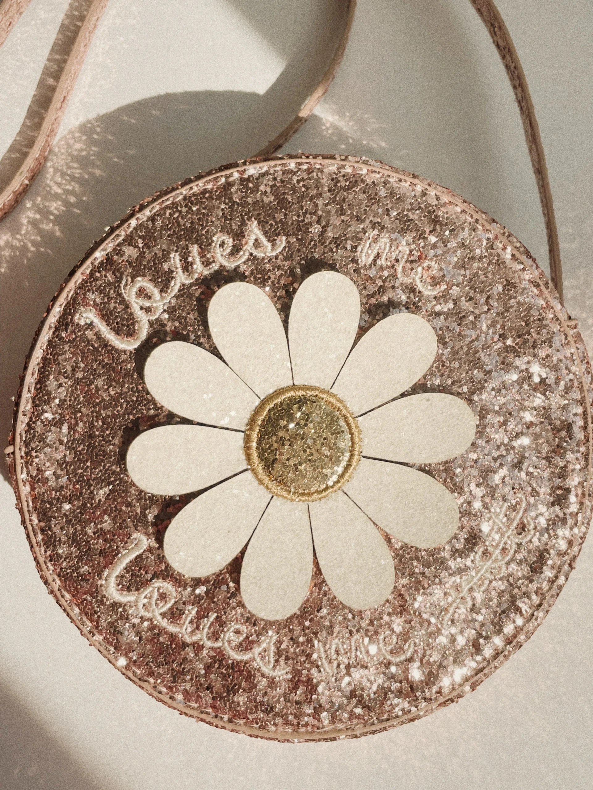 Konges Sløjd Glitzer-Schultertasche für Kinder „Daisy“