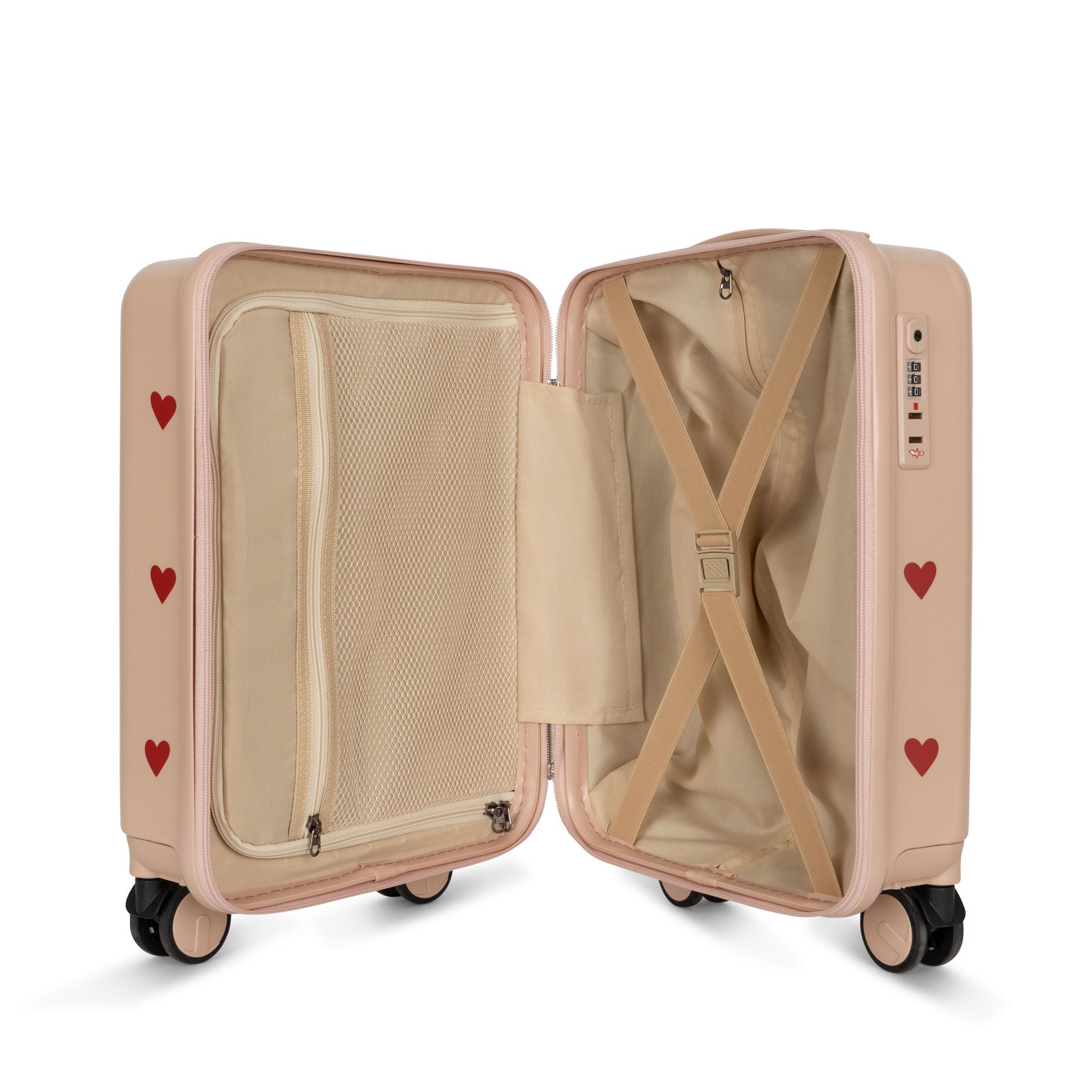 Konges Sløjd Kinder-Handgepäckkoffer „Hearts“, 25L, 45x31x21cm
