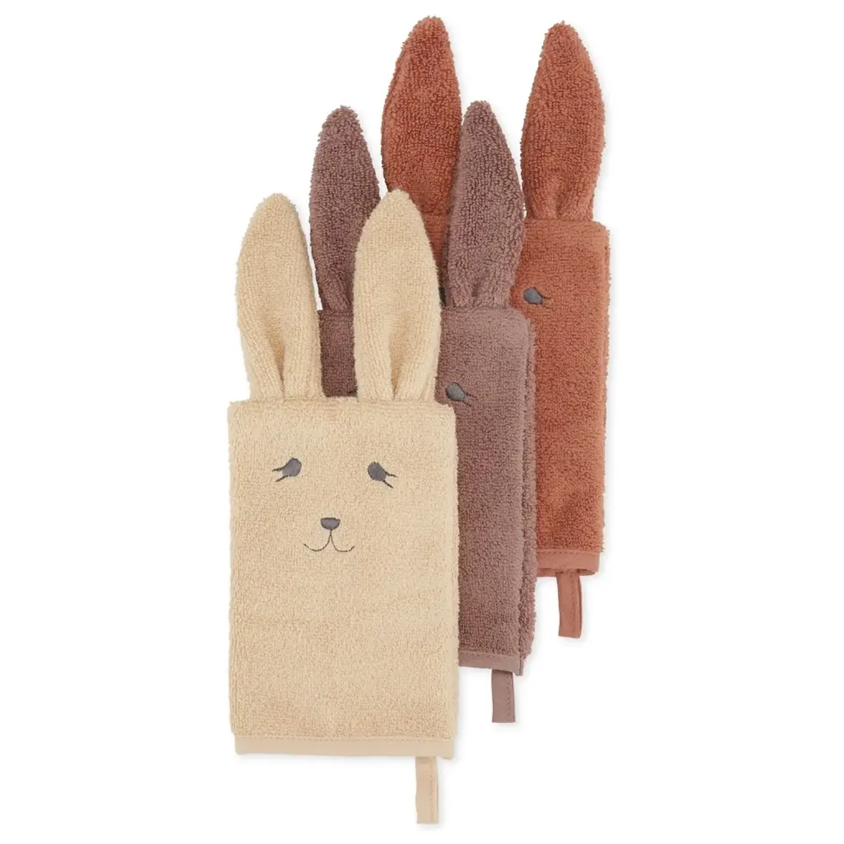 Konges Sløjd Waschlappen-Set „Bunny“ 3-teilig