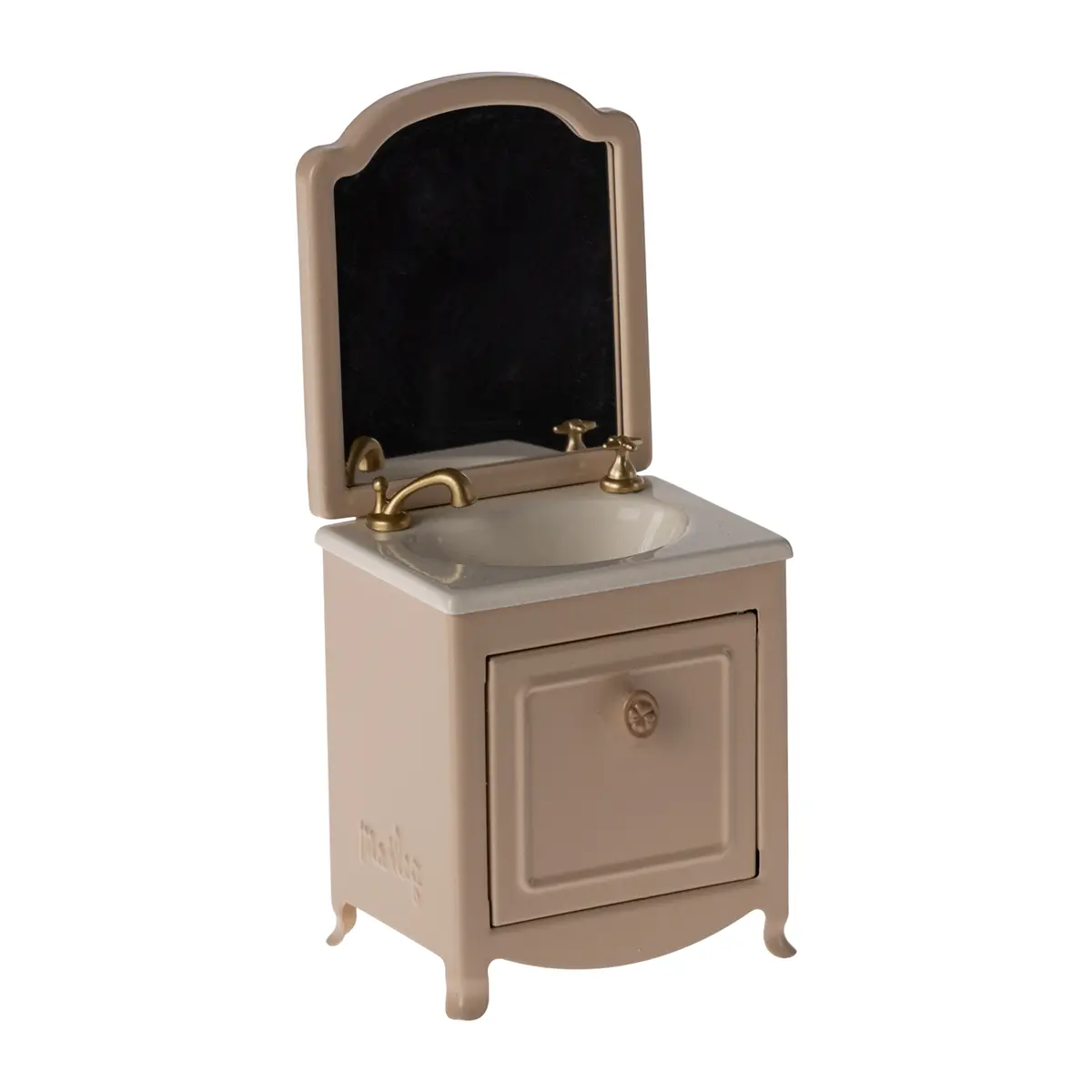 DELISTED Maileg Waschtisch mit Spiegel „powder“, Metall, H15cm
