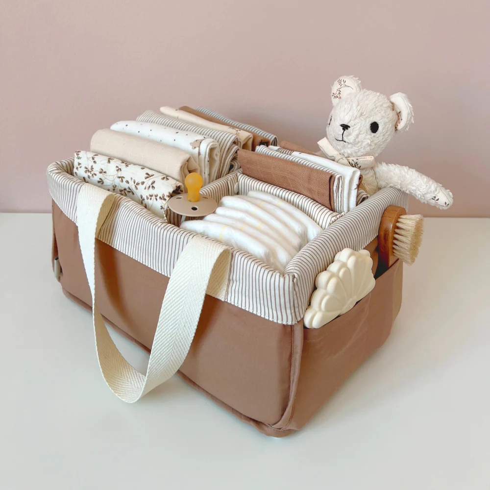 Cam Cam Windel Organizer „Classic Stripes Camel“