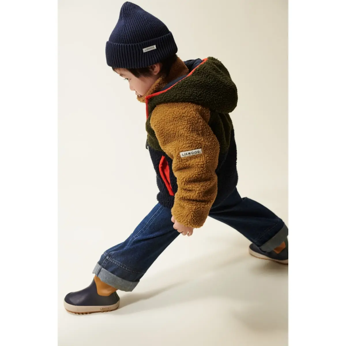 Liewood Jackson Thermo-Wendejacke für Kinder „Army brown multi mix“
