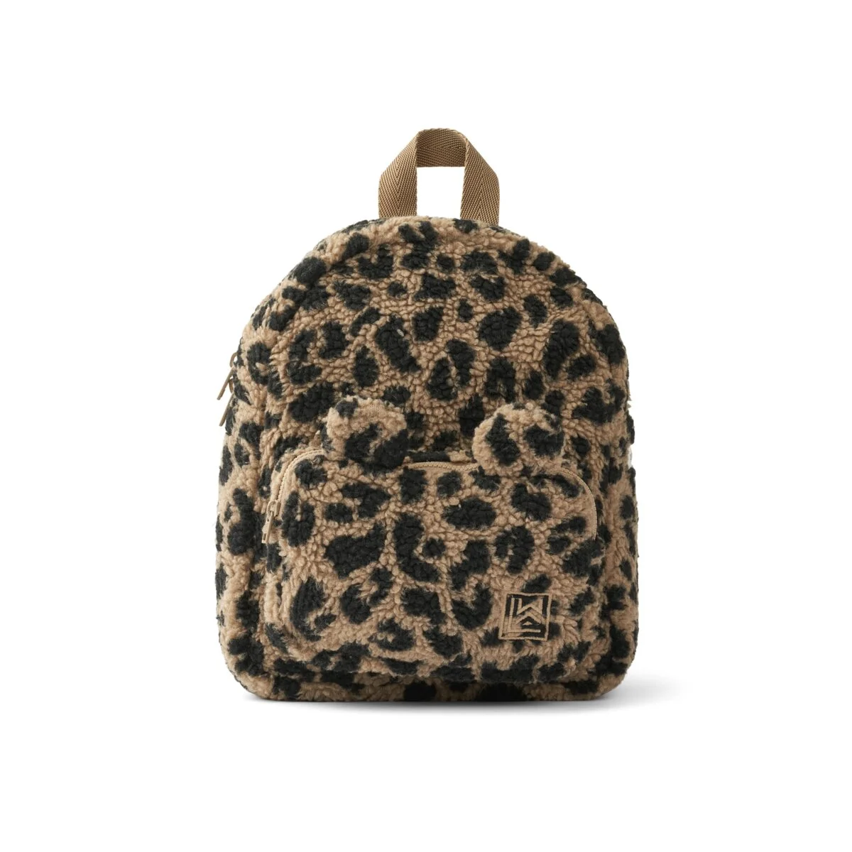Liewood Allan Fleece-Rucksack mit Ohren „Mega leo / Oat mix“, mittel, 28x23x11cm, 3-7 Jahre