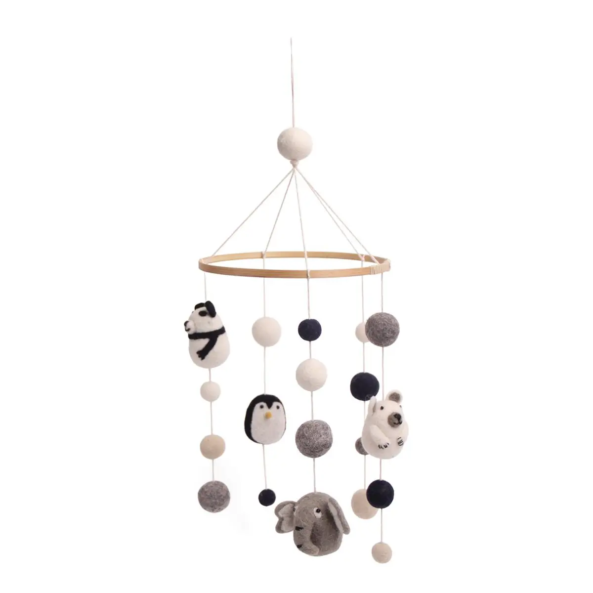 Gry & Sif Filz-Mobile „Zootiere“ ø22cm