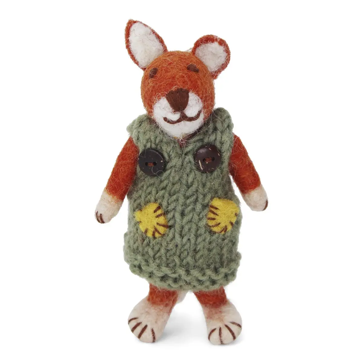 Gry & Sif Puppenhaus Puppen „Fuchsmädchen mit grünem Kleid“