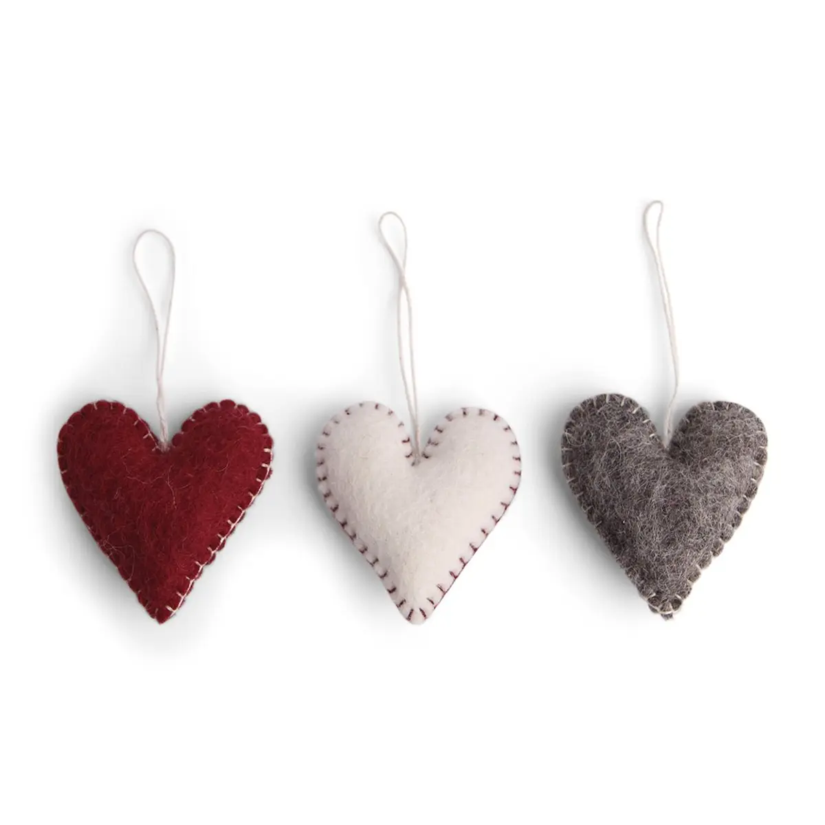 Gry & Sif Weihnachtsbaumschmuck „Herz“ 3er-Set