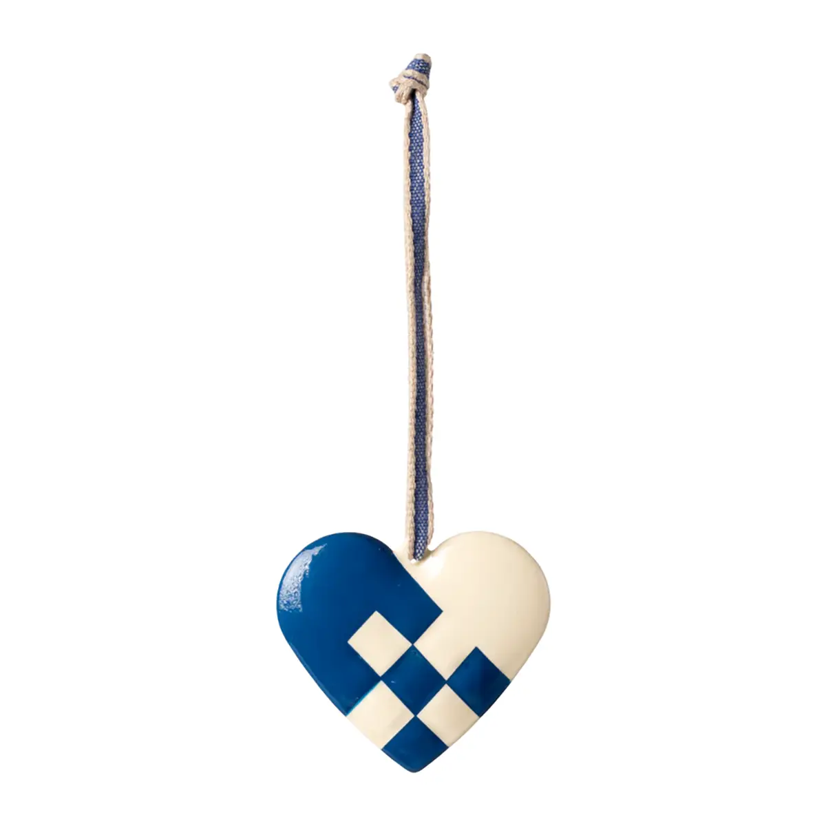 Maileg Weihnachtsbaumschmuck Herz aus Metall „dunkelblau“ 6cm