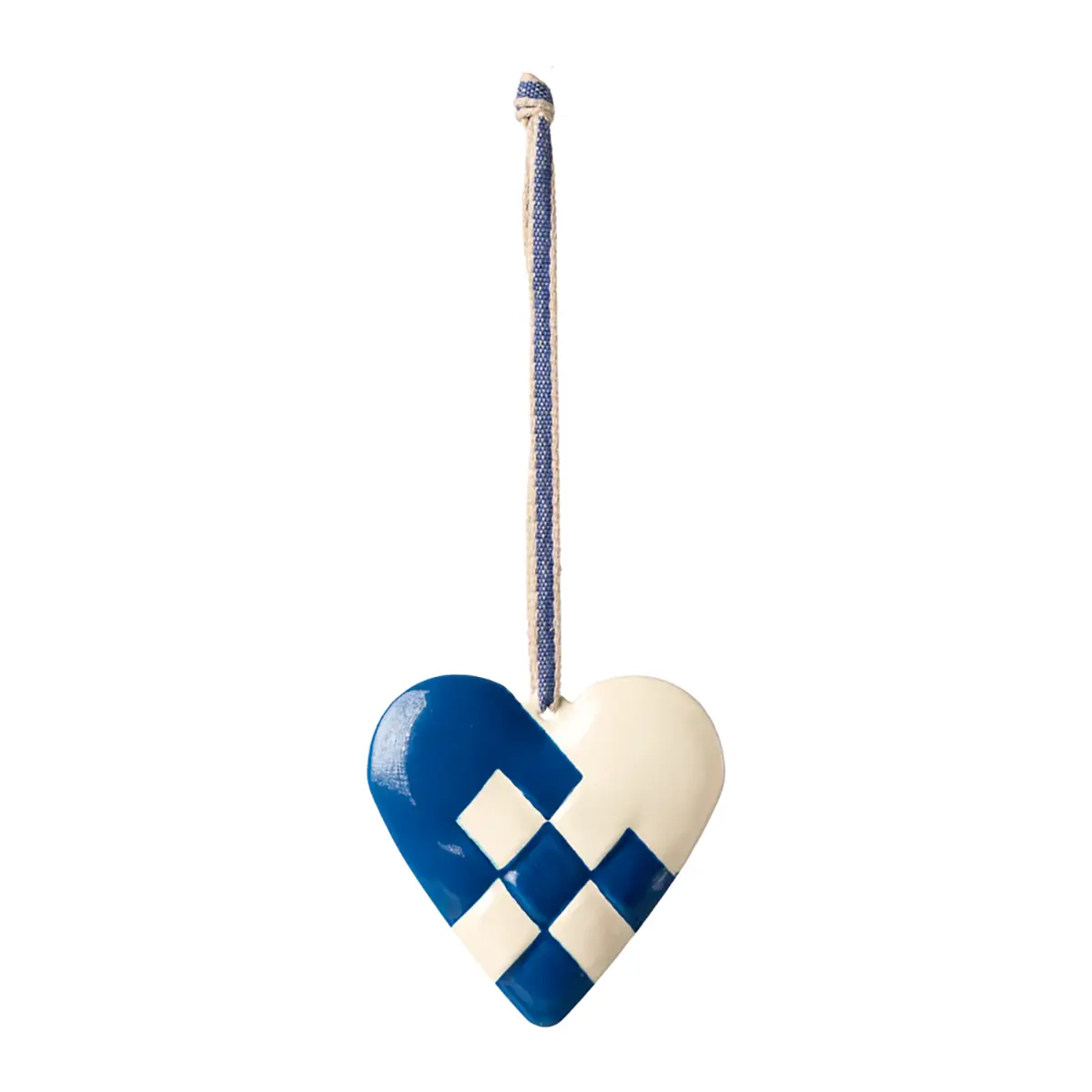 Maileg Weihnachtsbaumschmuck Herz aus Metall „dunkelblau“, groß, 6x6cm