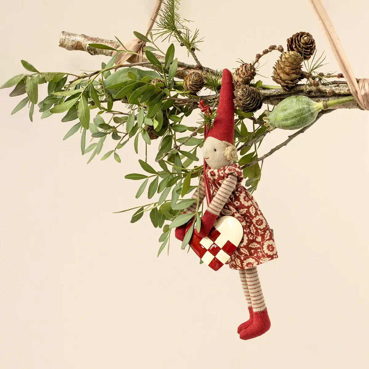 Maileg Weihnachtsbaumschmuck Herz aus Metall „rot“ 6cm