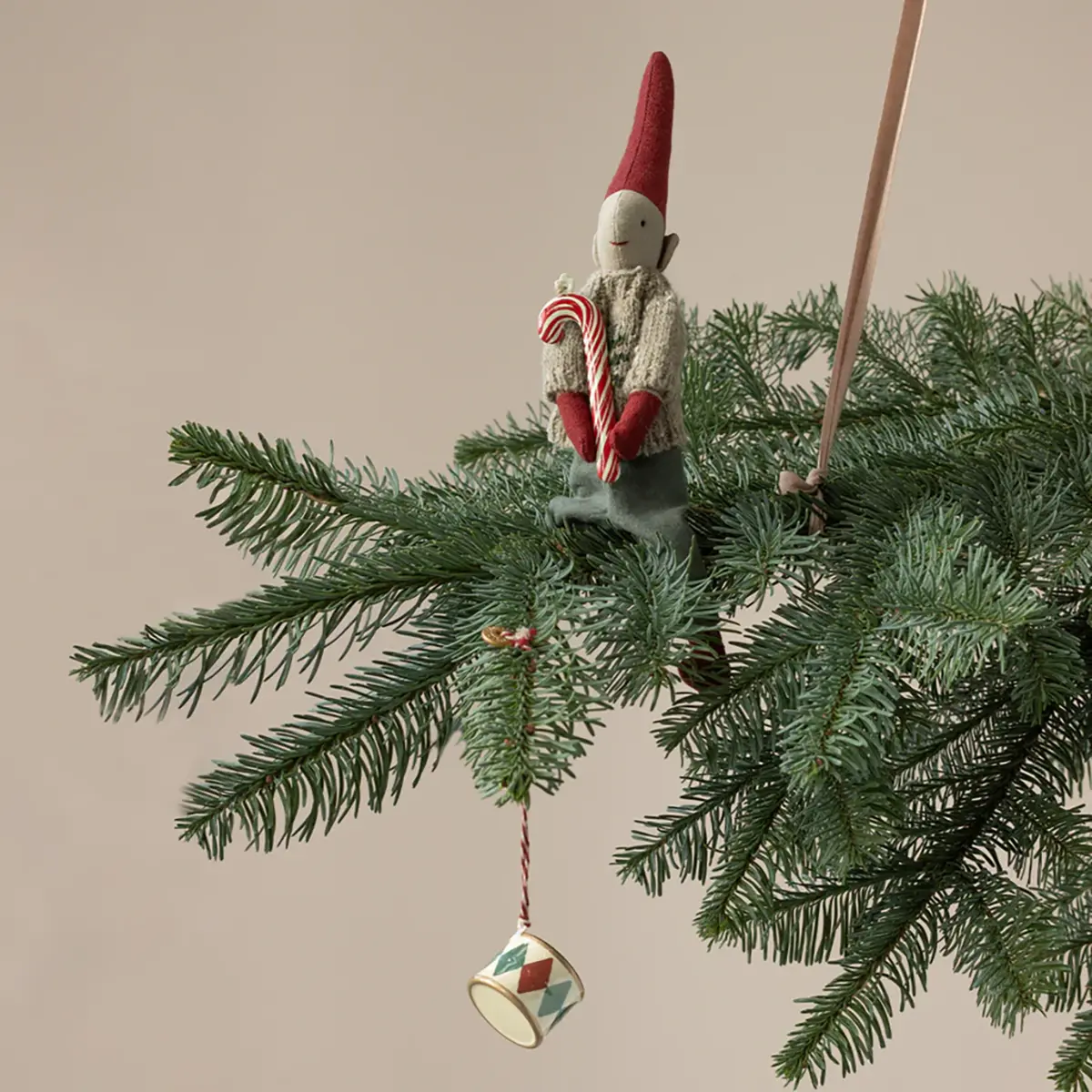 Maileg Weihnachtsbaumschmuck Zuckerstangen aus Metall „Streifen“ H7cm