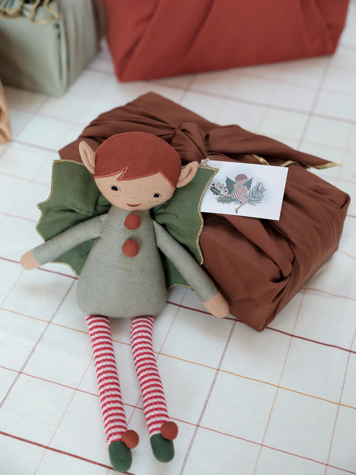 Fabelab Elfen-Puppe „Christmas Spirit“, H30cm