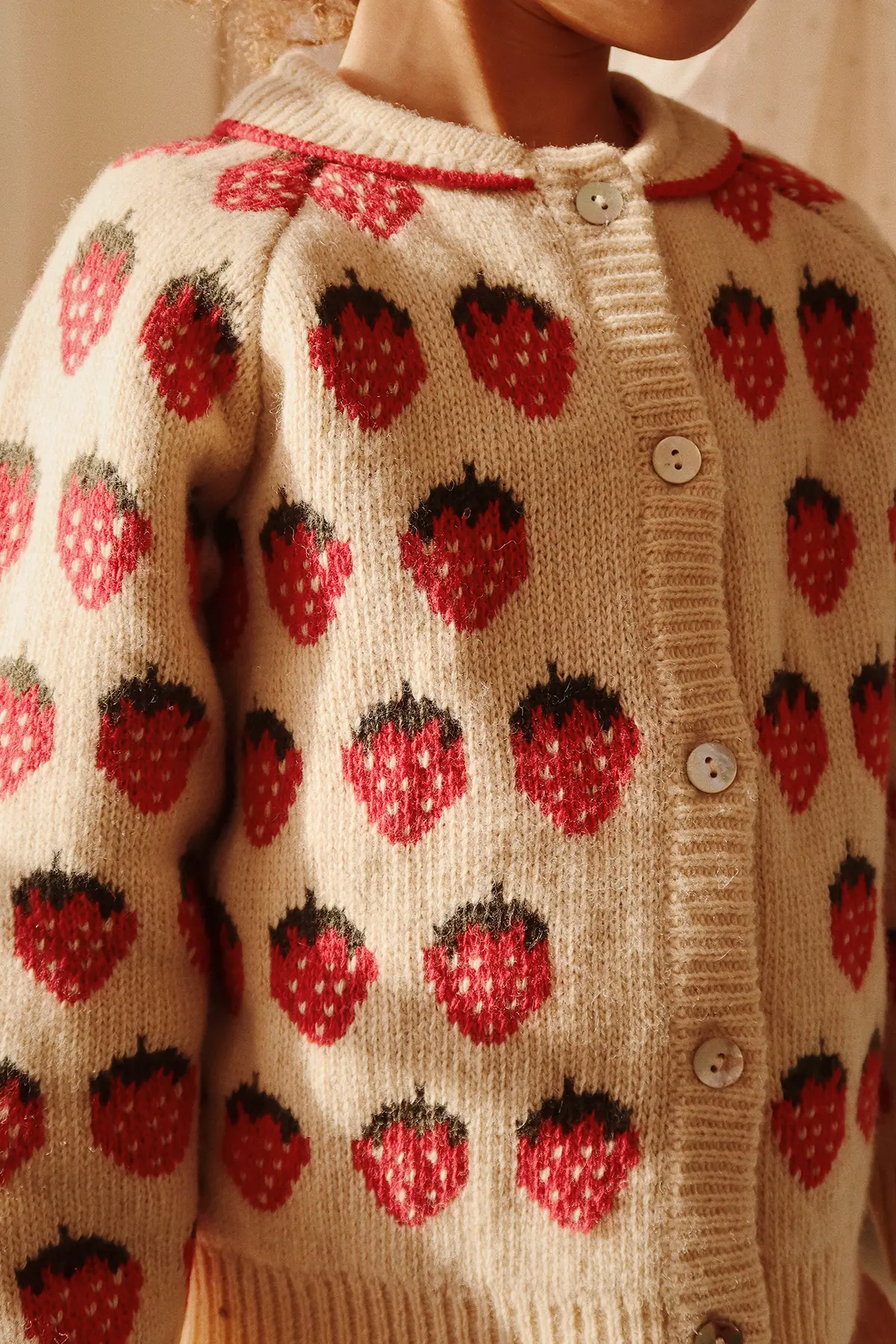 Konges Sløjd Strickjacke Belou „Erdbeere“
