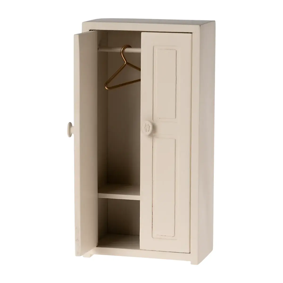 Maileg Kleiderschrank aus Holz, Maus, creme