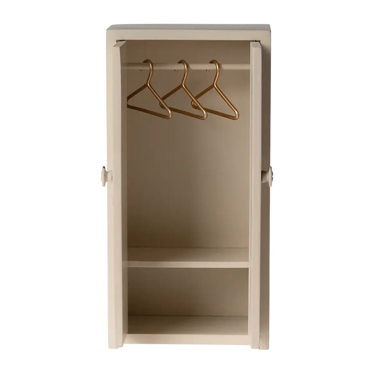 DELISTED Maileg Kleiderschrank aus Holz, Maus, creme, H14cm – Bild 2