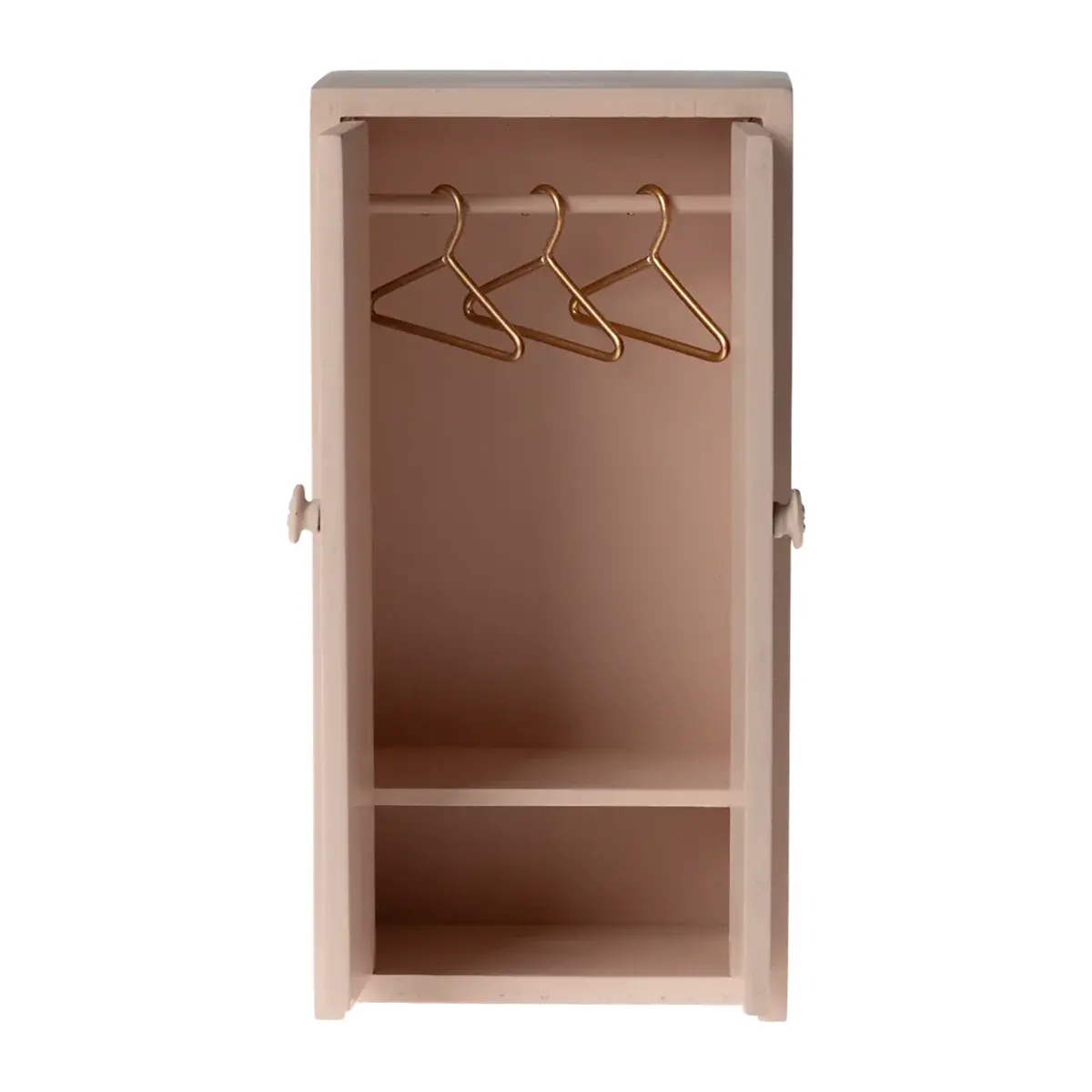 Maileg Kleiderschrank aus Holz, Maus, rosa, H14cm