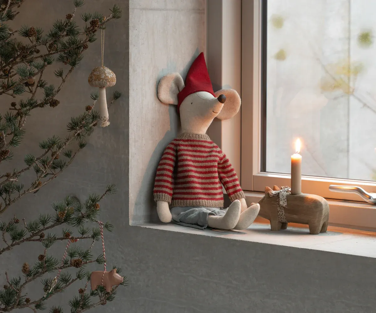 Maileg Maxi Weihnachtsmaus „Junge“, 60cm