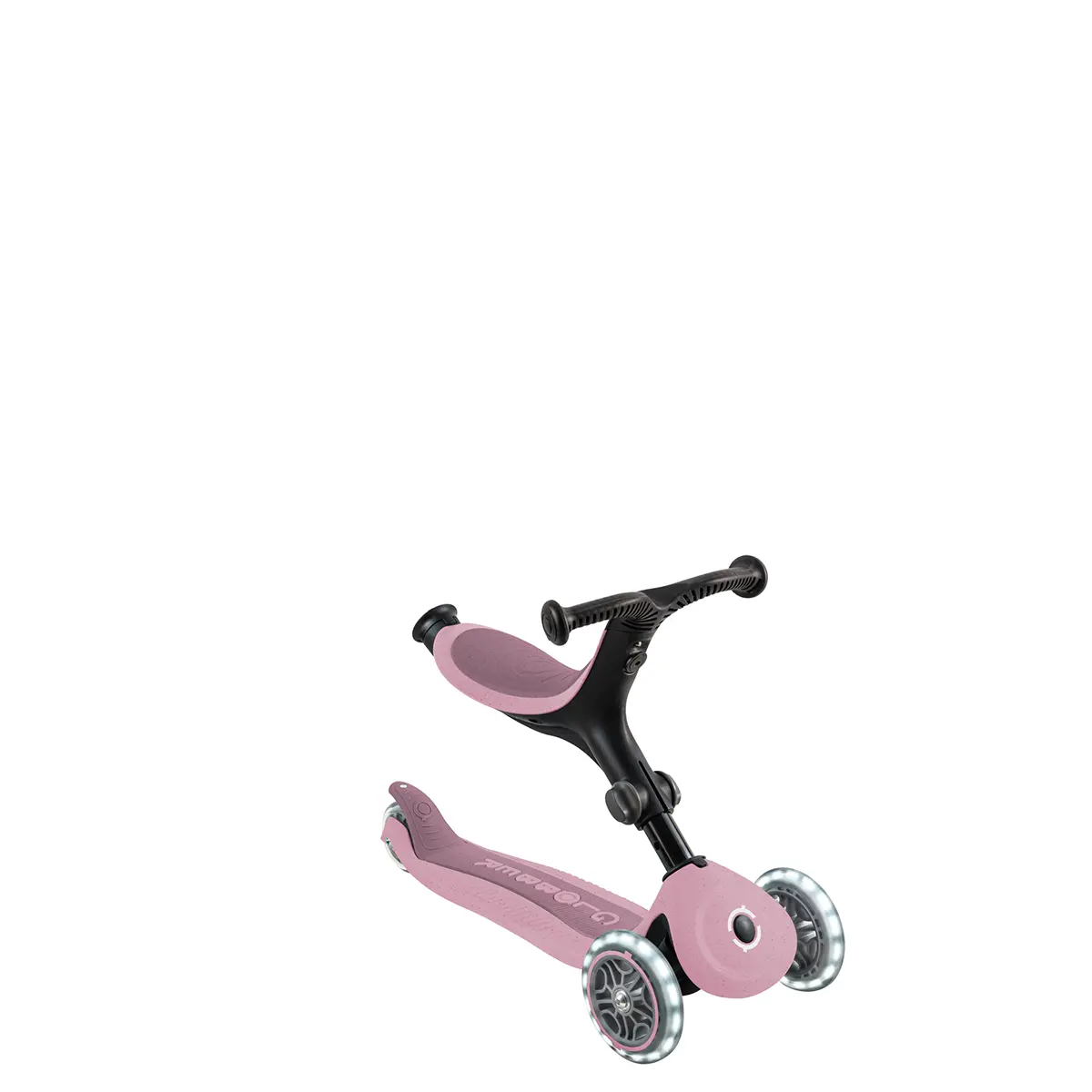Globber 3-in-1 Roller Go-Up Active Lights Eco mit Leuchtrollen – Beere, 15M-9J