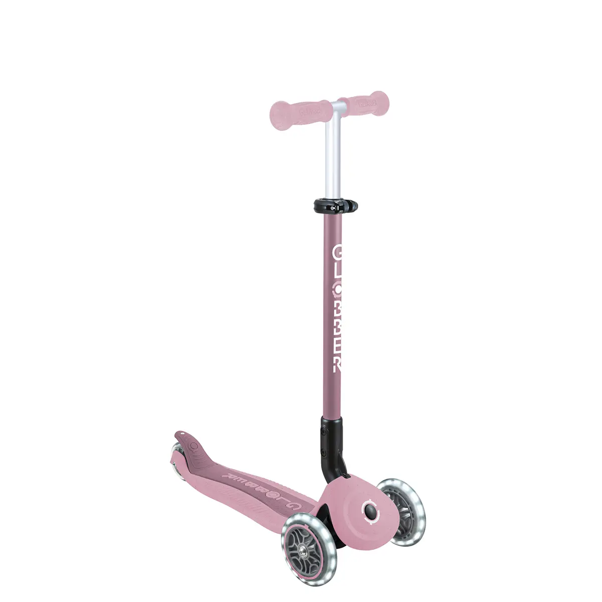 Globber 3-in-1 Roller Go-Up Active Lights Eco mit Leuchtrollen – Beere, 15M-9J