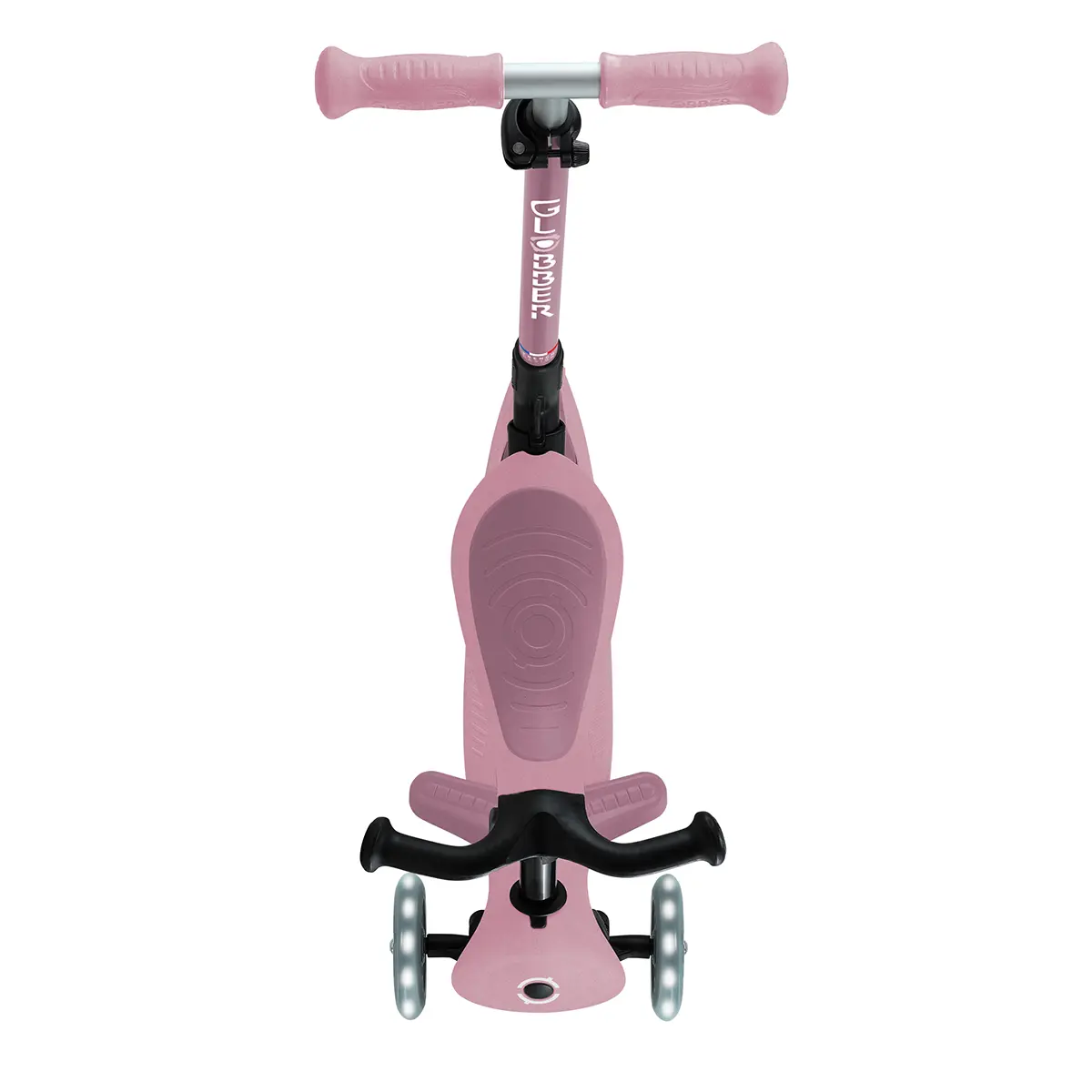 Globber 3-in-1 Roller Go-Up Active Lights Eco mit Leuchtrollen – Beere, 15M-9J