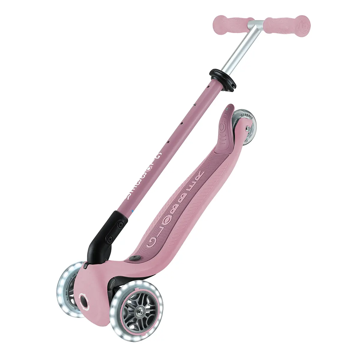 Globber 3-in-1 Roller Go-Up Active Lights Eco mit Leuchtrollen – Beere, 15M-9J