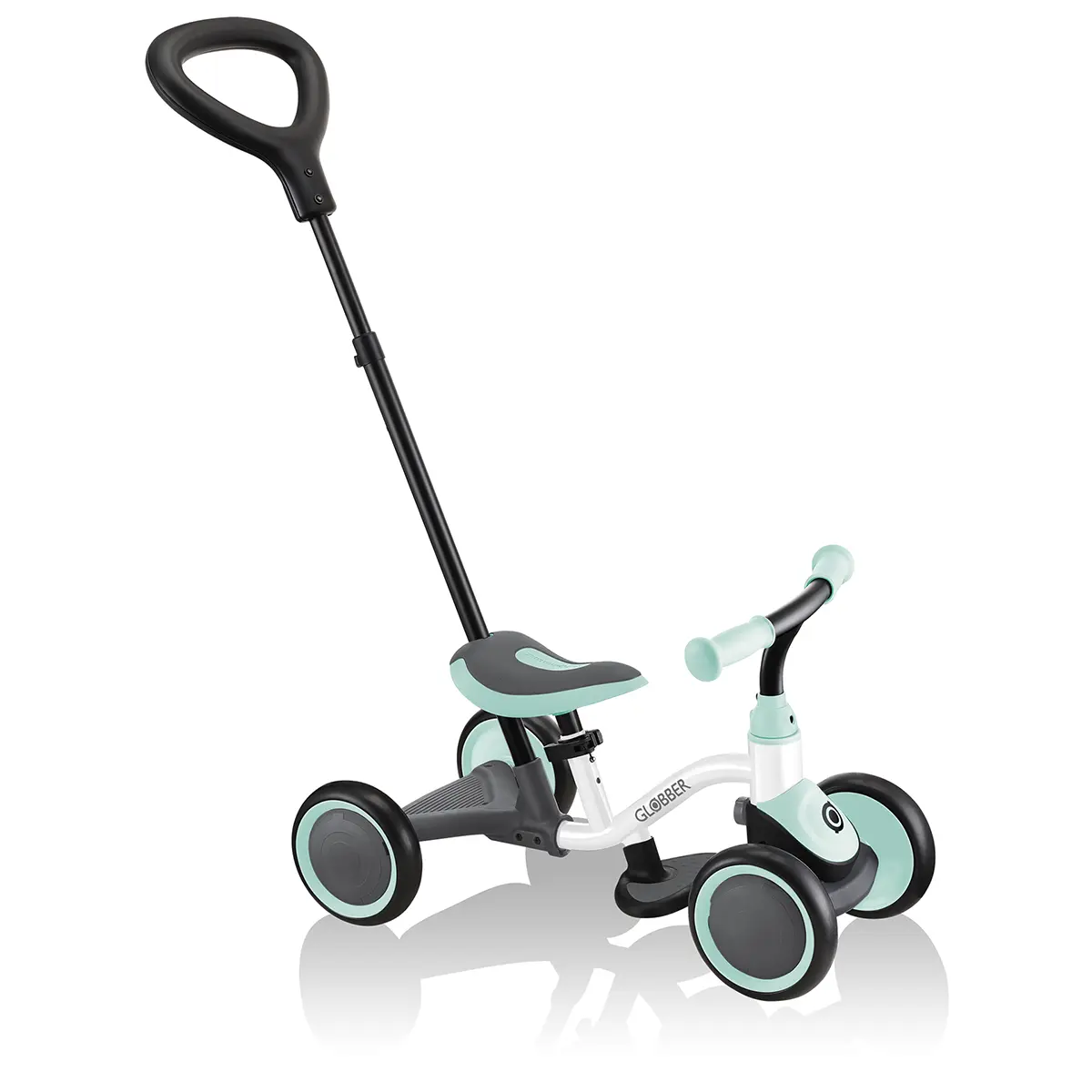 Globber Learning Bike 3-in-1 – weiß-mint, Lernrad, 1-3 Jahre