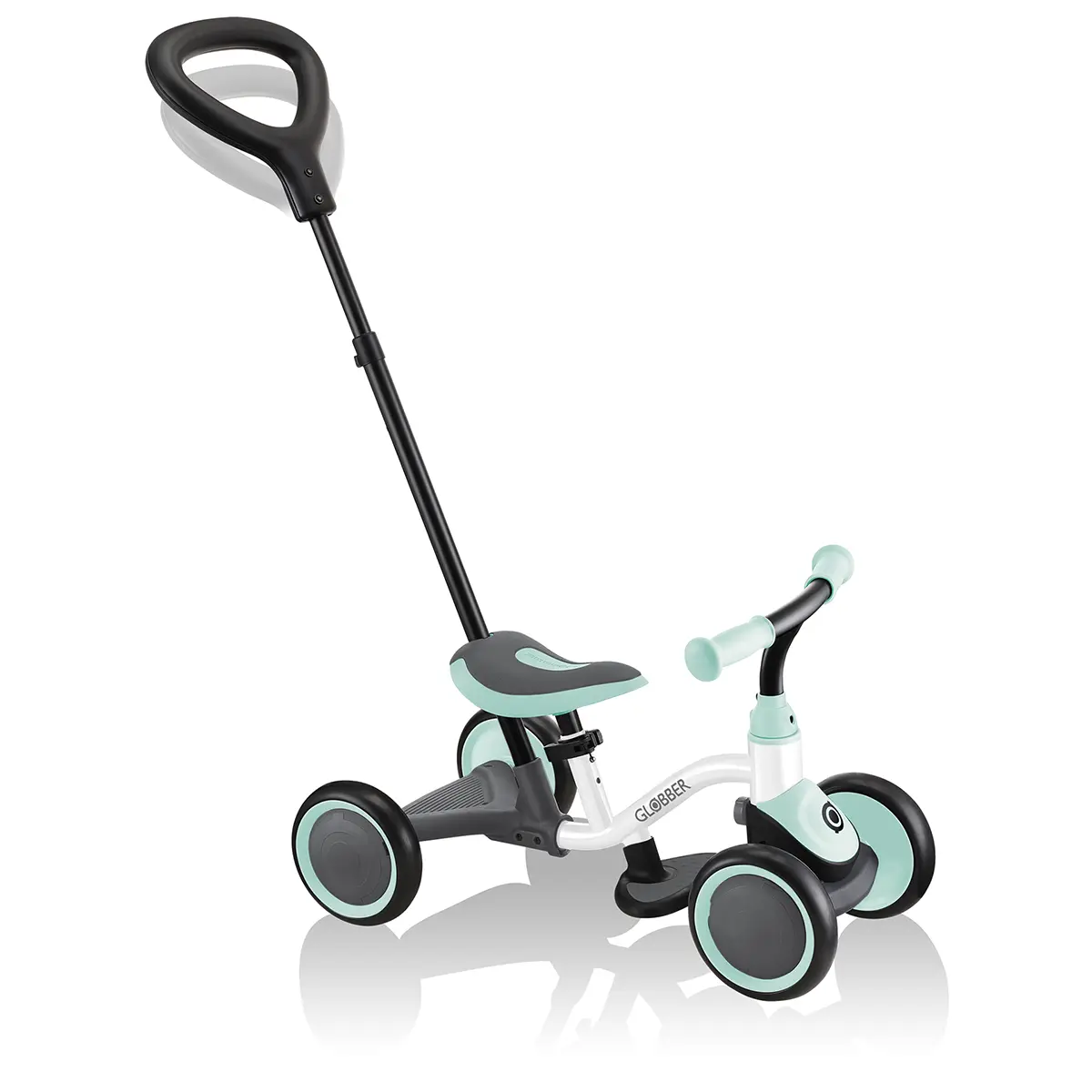 Globber Learning Bike 3-in-1 – weiß-mint, Lernrad, 1-3 Jahre