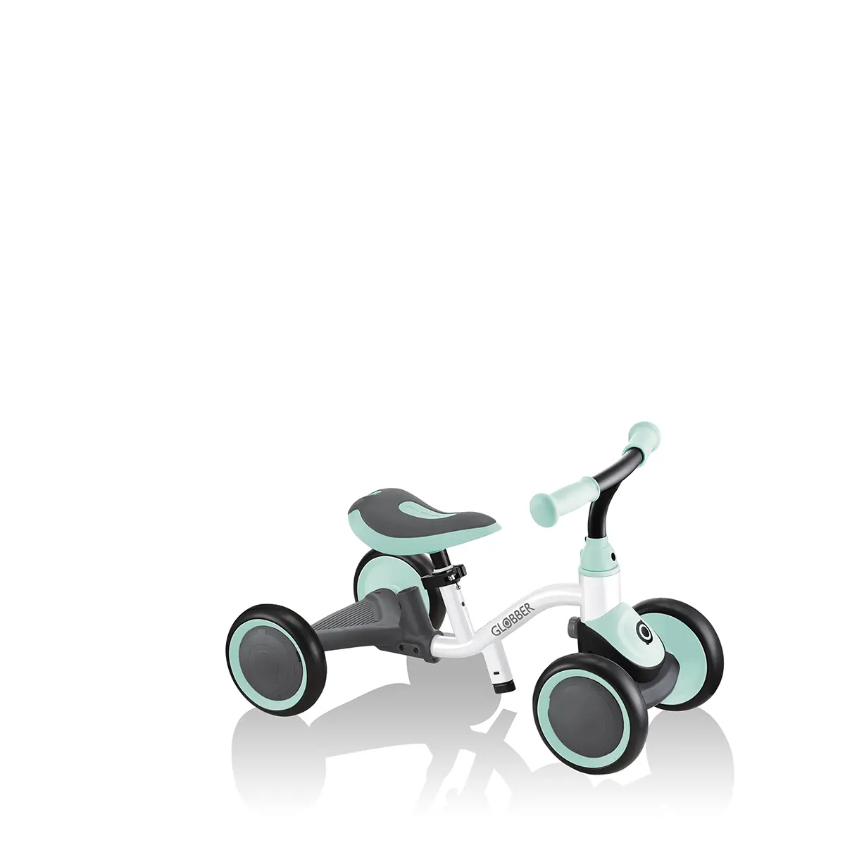 Globber Learning Bike 3-in-1 – weiß-mint, Lernrad, 1-3 Jahre