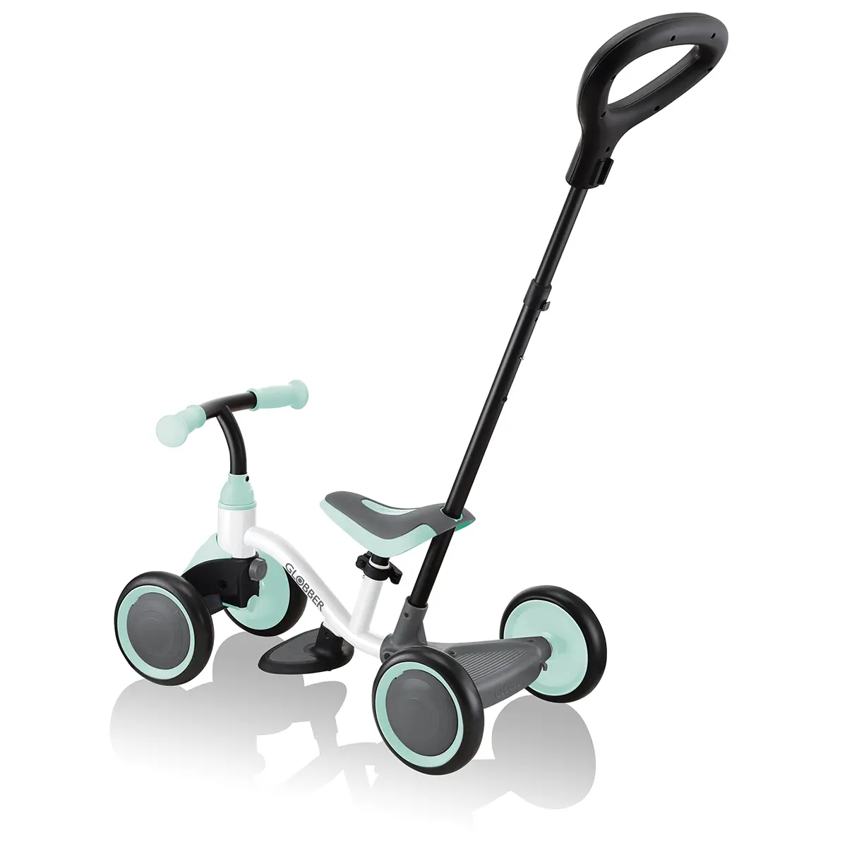 Globber Learning Bike 3-in-1 – weiß-mint, Lernrad, 1-3 Jahre