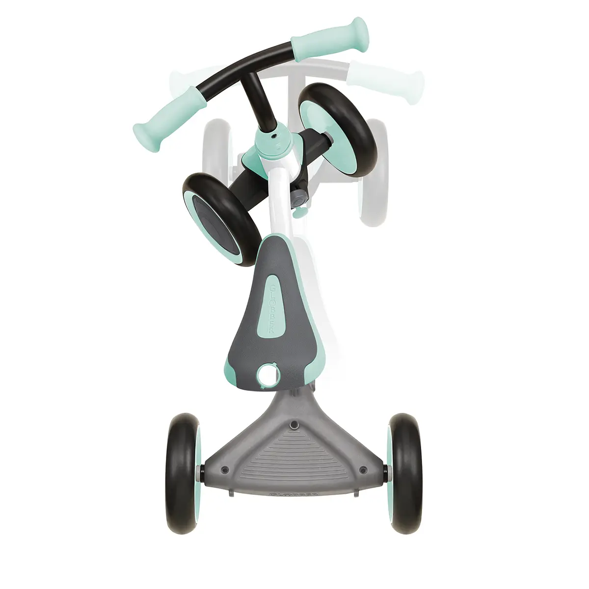 Globber Learning Bike 3-in-1 – weiß-mint, Lernrad, 1-3 Jahre