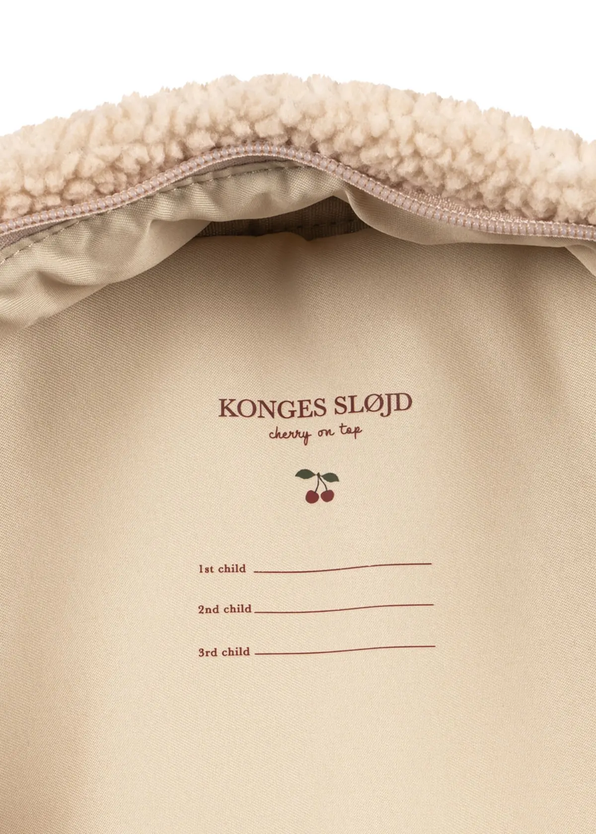 Konges Sløjd Teddyfell-Kinderrucksack Jody „Ladybug Sand“