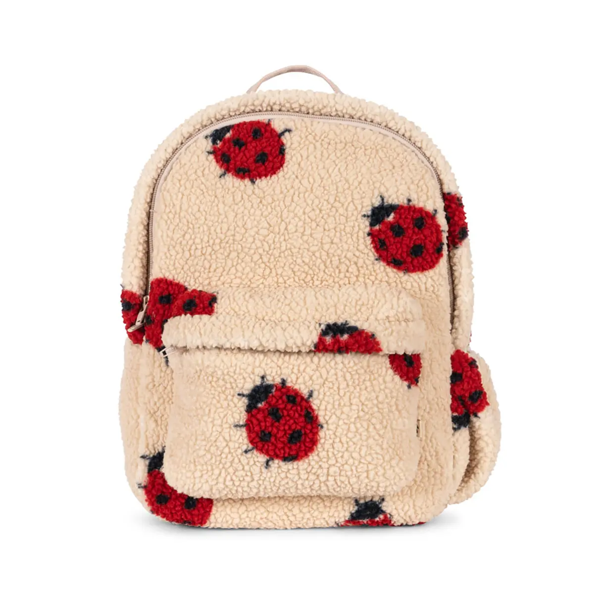 Konges Sløjd Teddyfell-Kinderrucksack Jody „Ladybug Sand“