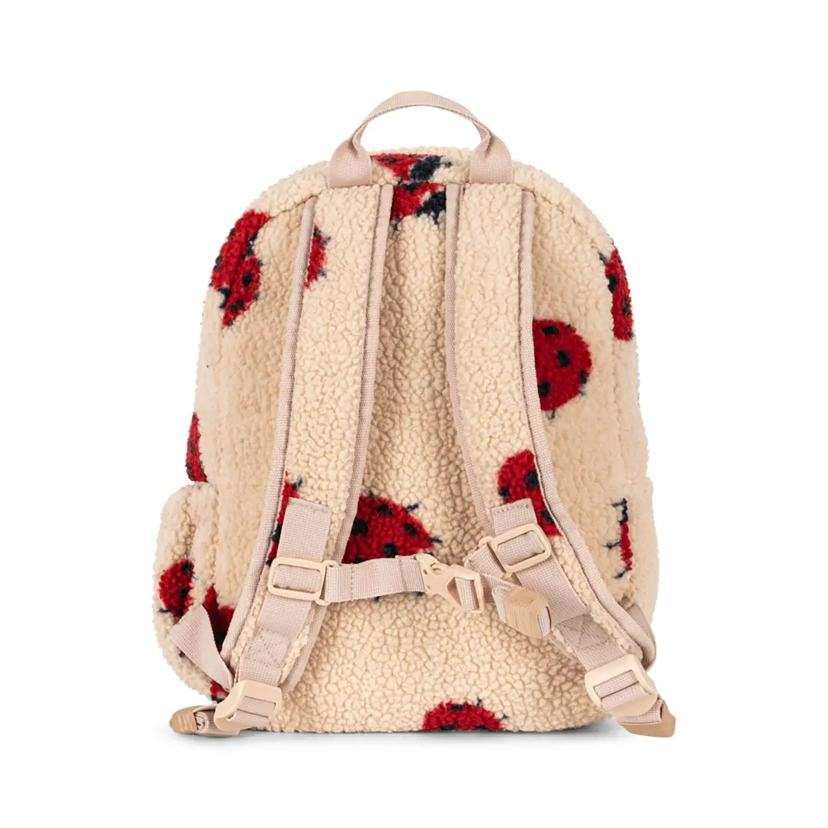 Konges Sløjd Teddyfell-Kinderrucksack Jody „Ladybug Sand“
