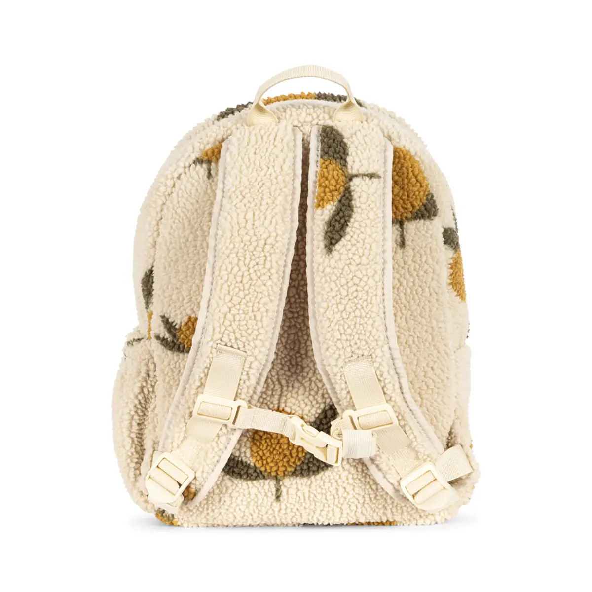 Konges Sløjd Teddyfell-Kinderrucksack Jody „Mon Grand Citron Sage“