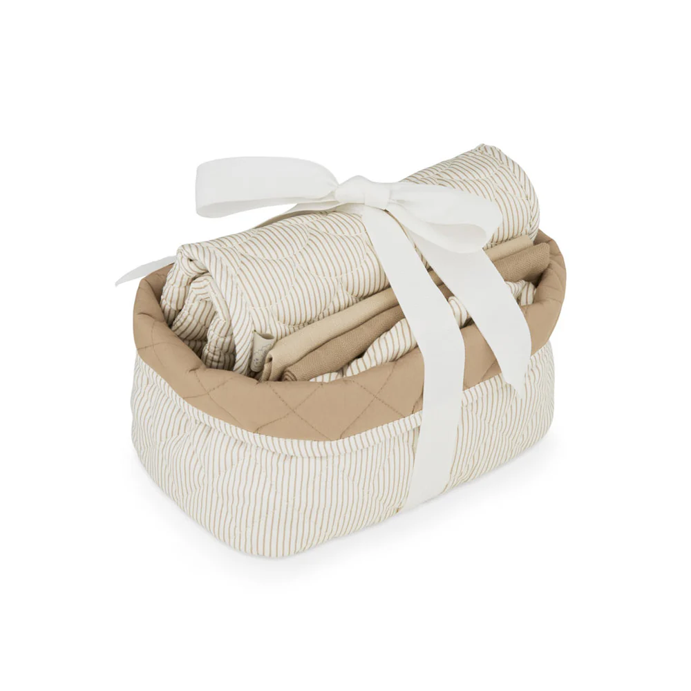 Cam Cam Baby-Pflegset „Classic Stripes Camel “, 24x15x14cm