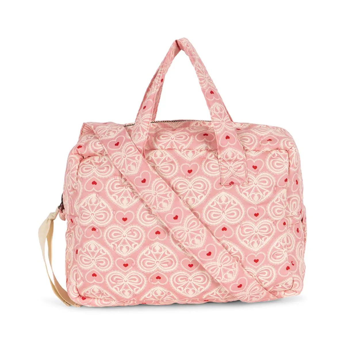 Konges Sløjd Puppen Wickeltasche „Lacy Pink“
