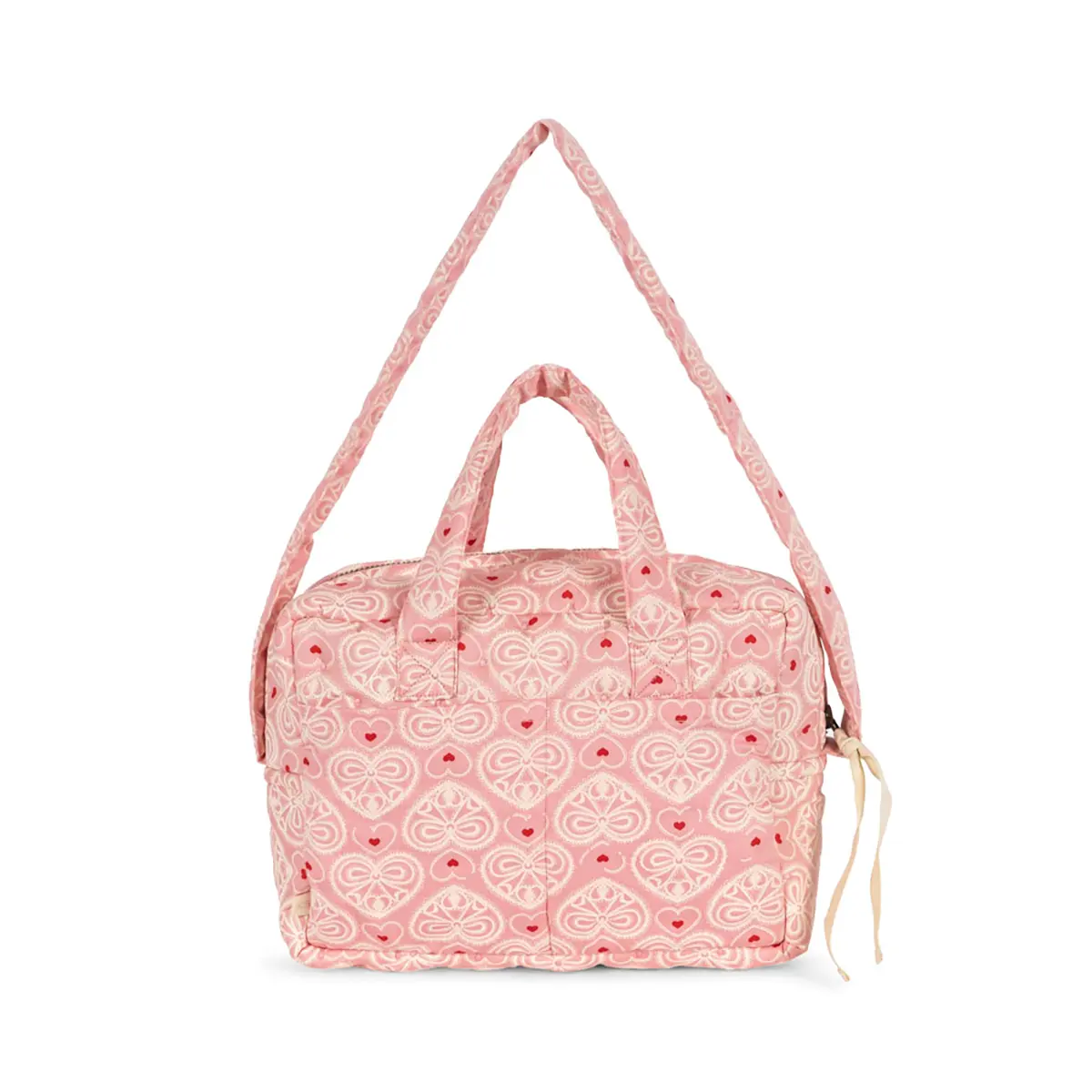 Konges Sløjd Puppen Wickeltasche „Lacy Pink“