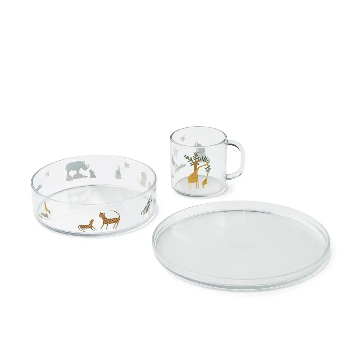 Liewood Tritan-Geschirr-Set Siva „All together / Sandy“, 3er-Set, bruchsicher