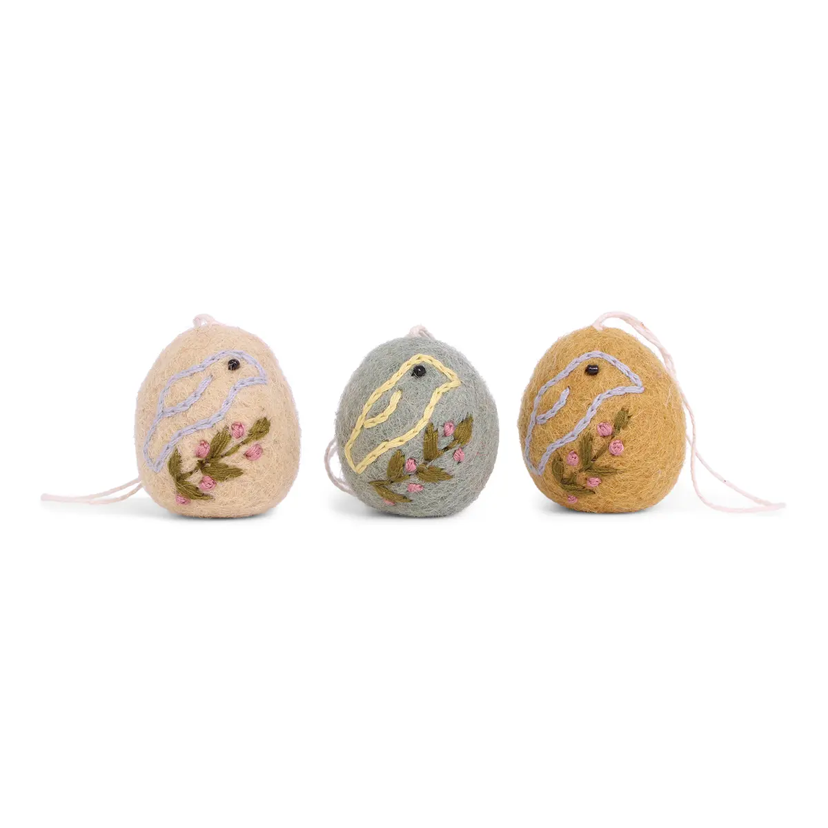 Gry & Sif Filz-Ostereier-Set „Birds“ H4cm