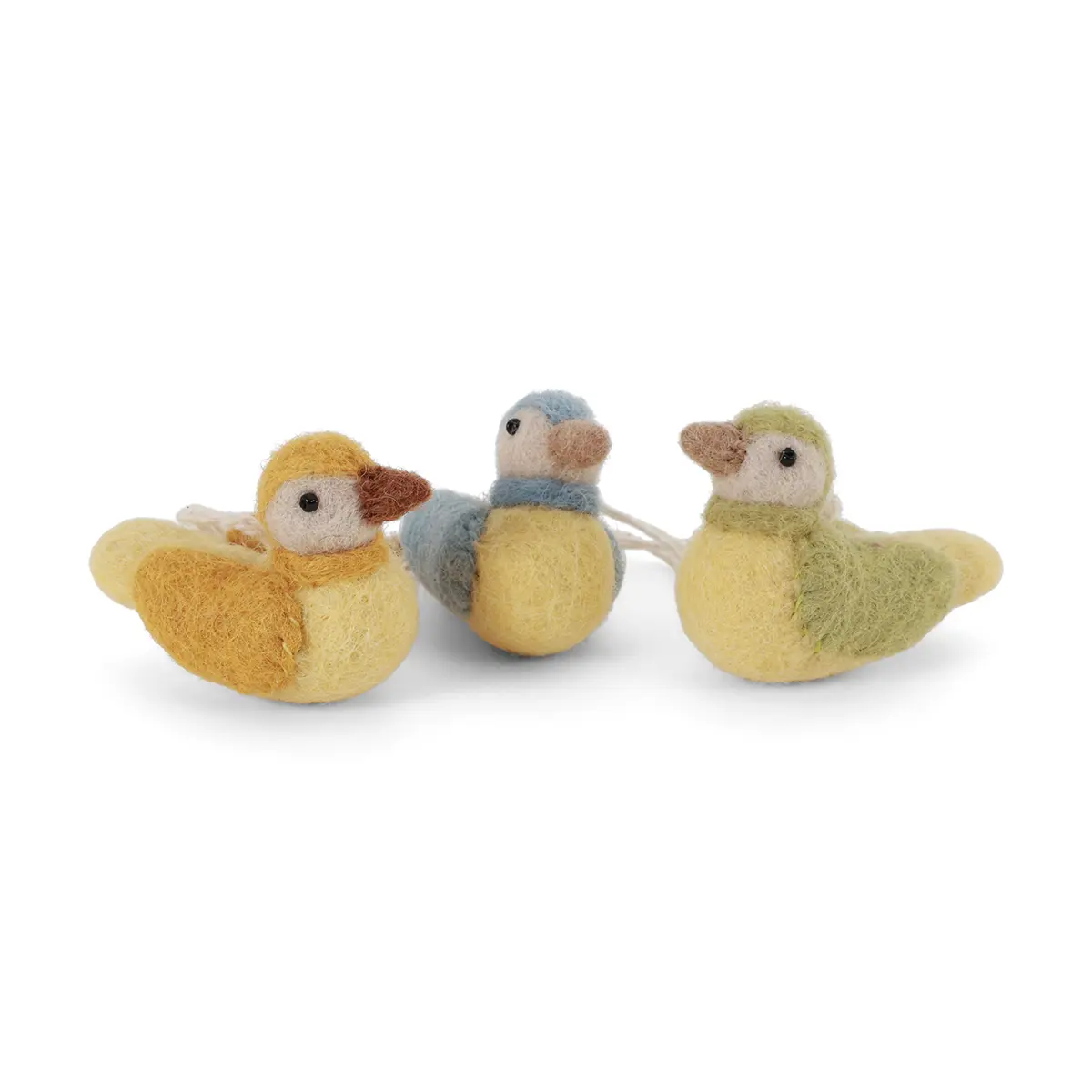 Gry & Sif Filz-Vogel-Set „Sperling / Gelb“