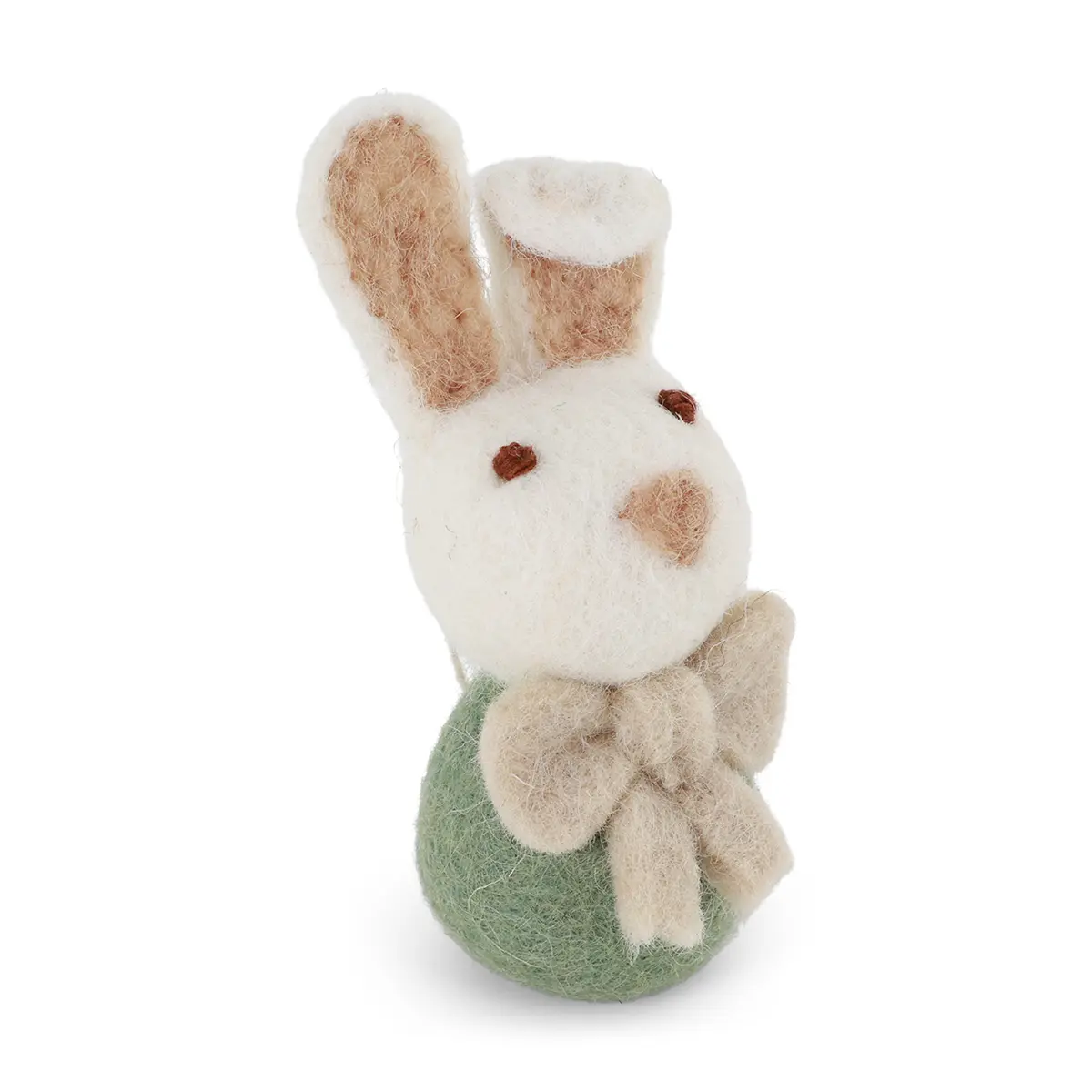 Gry & Sif Osterhase „White / Bow / Green“ H8,5