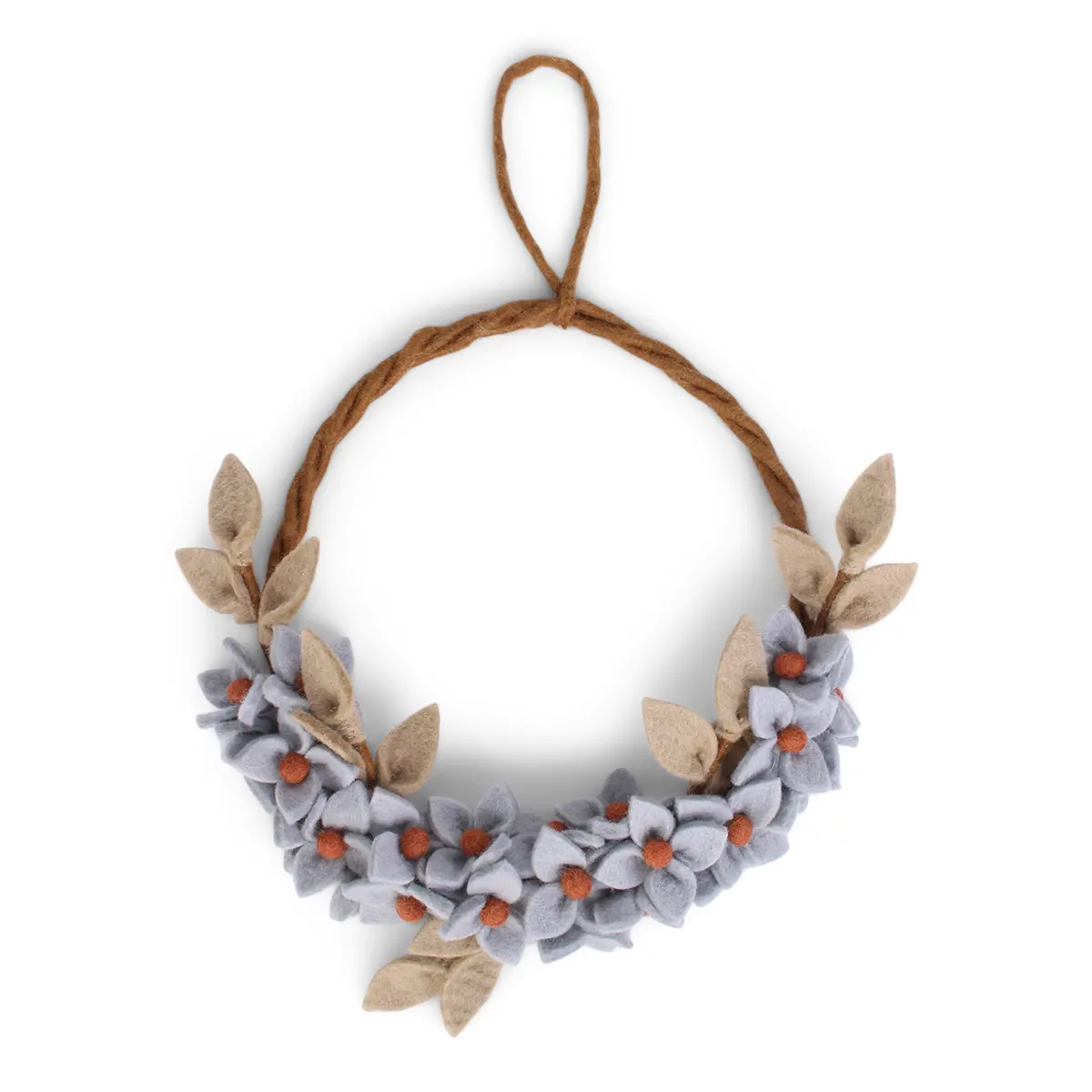 Gry & Sif Osterkranz „Flower – Dusty Blue“ ø25cm
