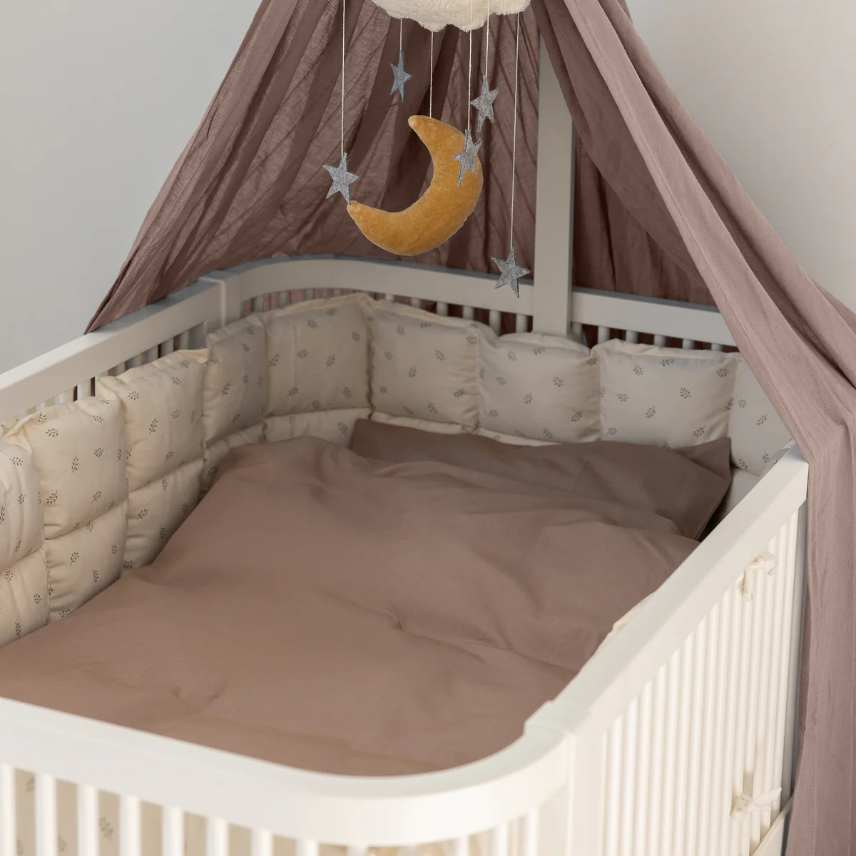 Sebra Baby-Bettwäsche „Jetty beige“, Perkal, 100x70cm / 45x40cm