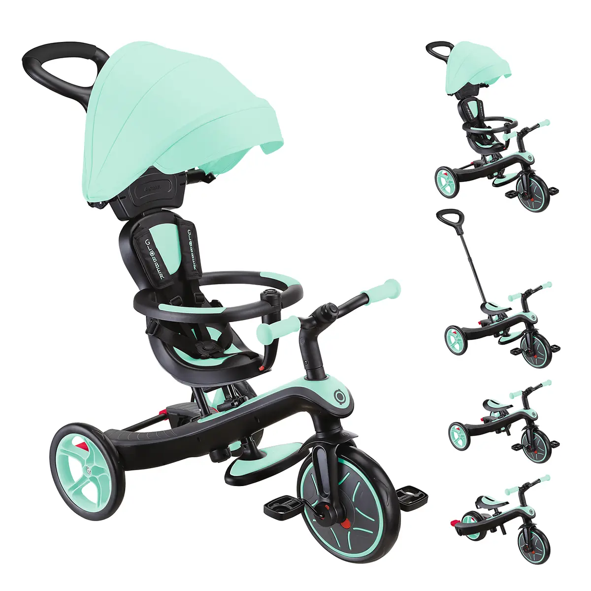 Globber Trike Explorer 4-in-1 – Mit, 10M-5J, mitwachsendes Dreirad (neue Version)