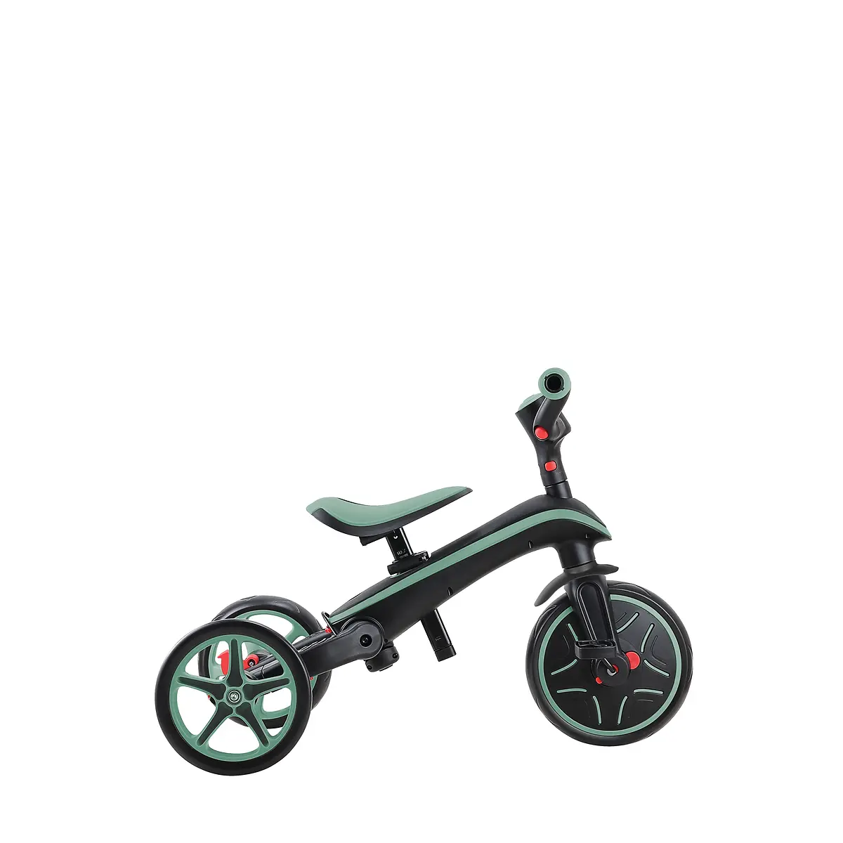 Globber Trike Explorer 4-in-1 – Olivgrün, faltbar, 10M-5J, mitwachsendes Dreirad