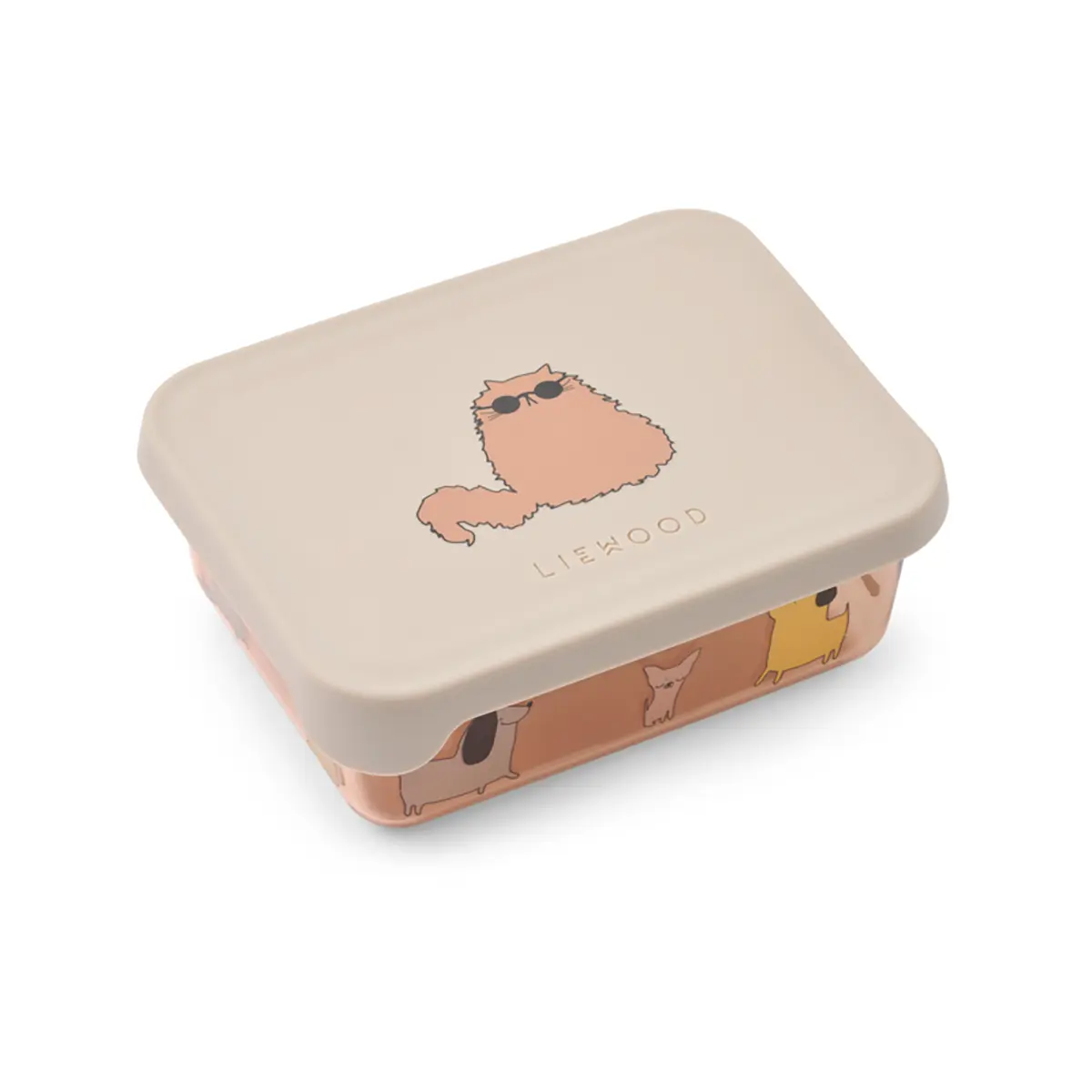 Liewood Ako Snackbox „Cats and Dogs : Sandy“ aus Tritan