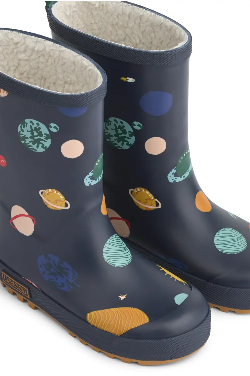 Liewood Mason Thermo-Regenstiefel „Universe : Classic navy“, Teddyfutter