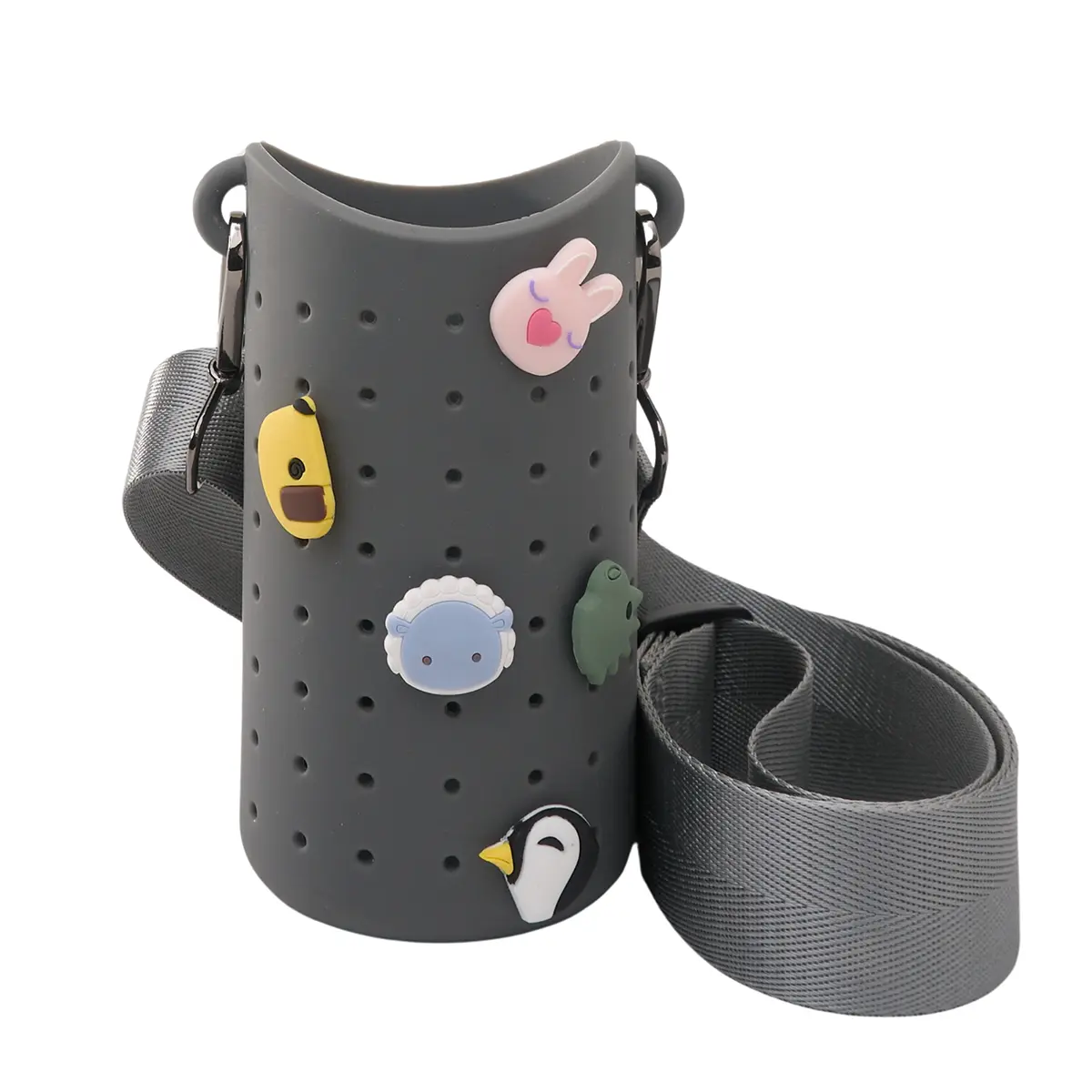 ASOBU Bestie Sling Tragetasche für Trinkflasche „grau“