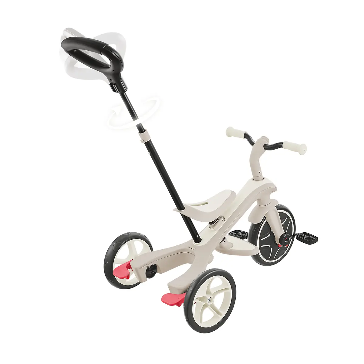 Globber Trike Explorer 4in1, ECO, kokos weiß, 10M-5J, mitwachsendes Dreirad