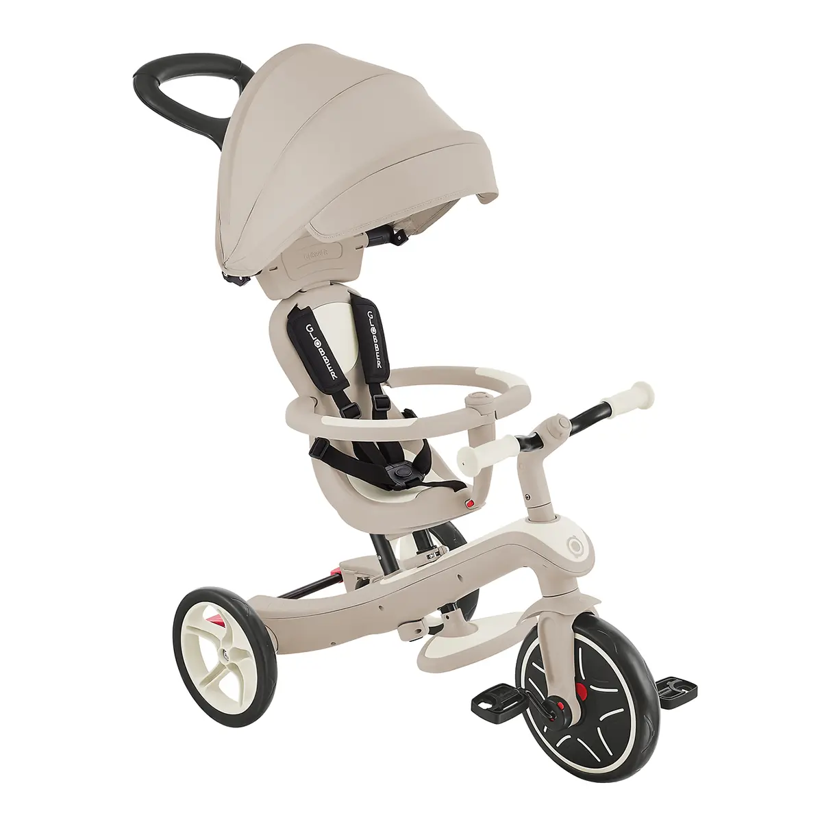 Globber Trike Explorer 4in1, ECO, kokos weiß, 10M-5J, mitwachsendes Dreirad